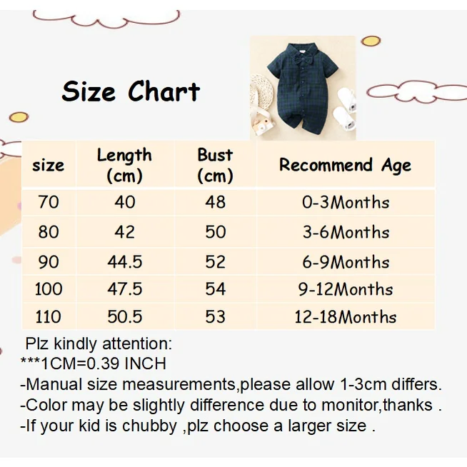 Baby Short Sleeve Jumpsuit with Bow