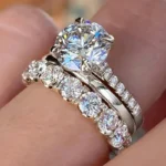 3-Piece Shiny Round Stone Ring Set — Image 2