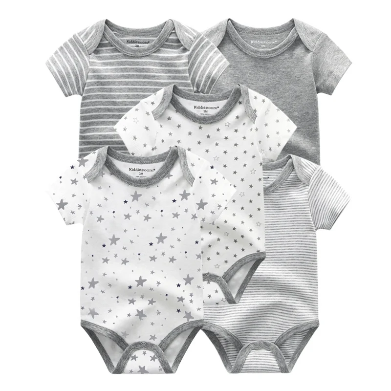 Newborn 5-Piece Short Sleeve Romper — Image 15
