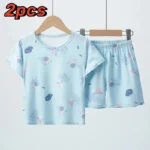 Kids' Summer Set with Short Sleeves and Shorts