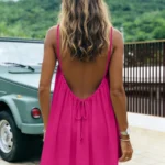 Loose Off-Shoulder Dress with Straps — Image 4