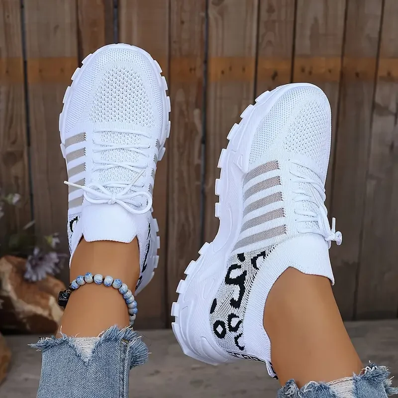 Lightweight Leopard Print Sneakers