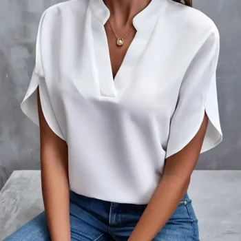Casual Solid Summer Blouse