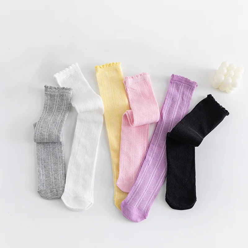 Girls' Long White School Socks