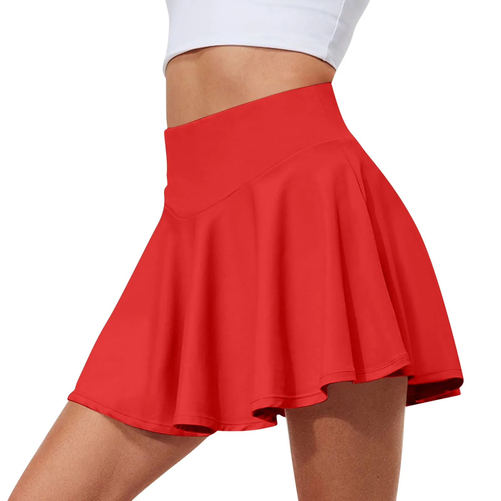 Sports Skirt with Built-In Shorts, Stretch Waist and Side Pockets