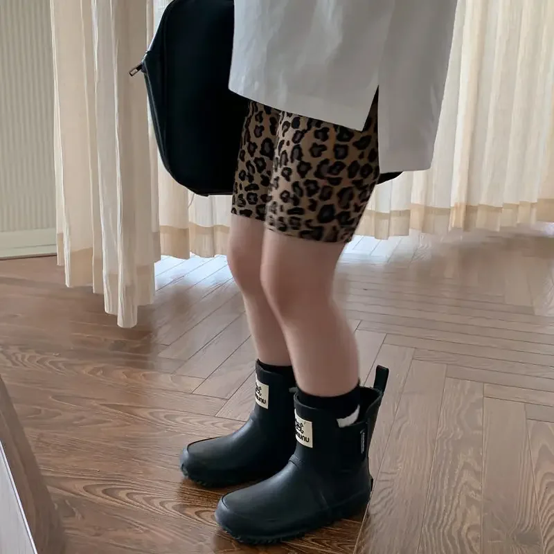 Girls' Leopard Print Shorts and Leggings