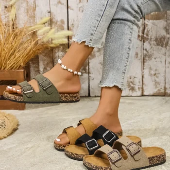 Casual Summer Sandals with Buckle