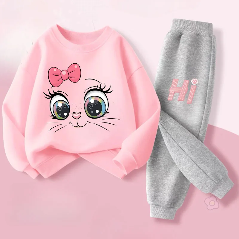 Girls' Long Sleeve Spring Hoodie Set