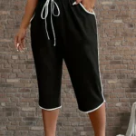 Plus Size Color-Block Cropped Pants