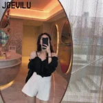 Soft V-Neck Chiffon Blouse with Wide Ruffled Sleeves — Image 5