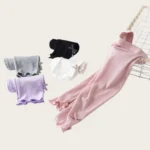 Girls' Solid Summer Leggings with Bow — Image 3