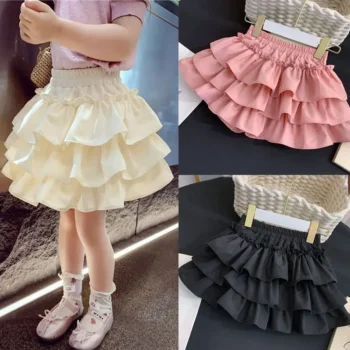 Girls' Pleated Summer Skirt