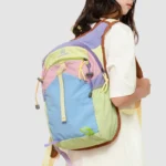 Multi-Pocket Contrast Color Backpack