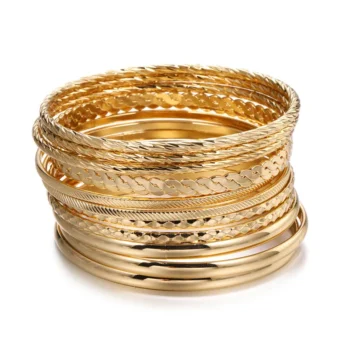 12-Piece Cuban Chain Bracelet Set