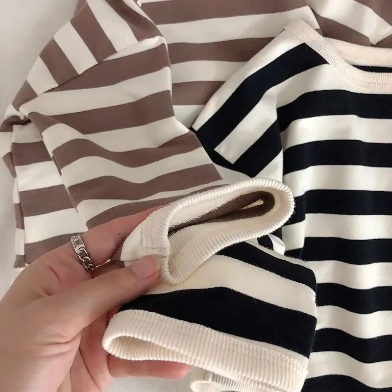 Girls' Long Sleeve Striped T-Shirt