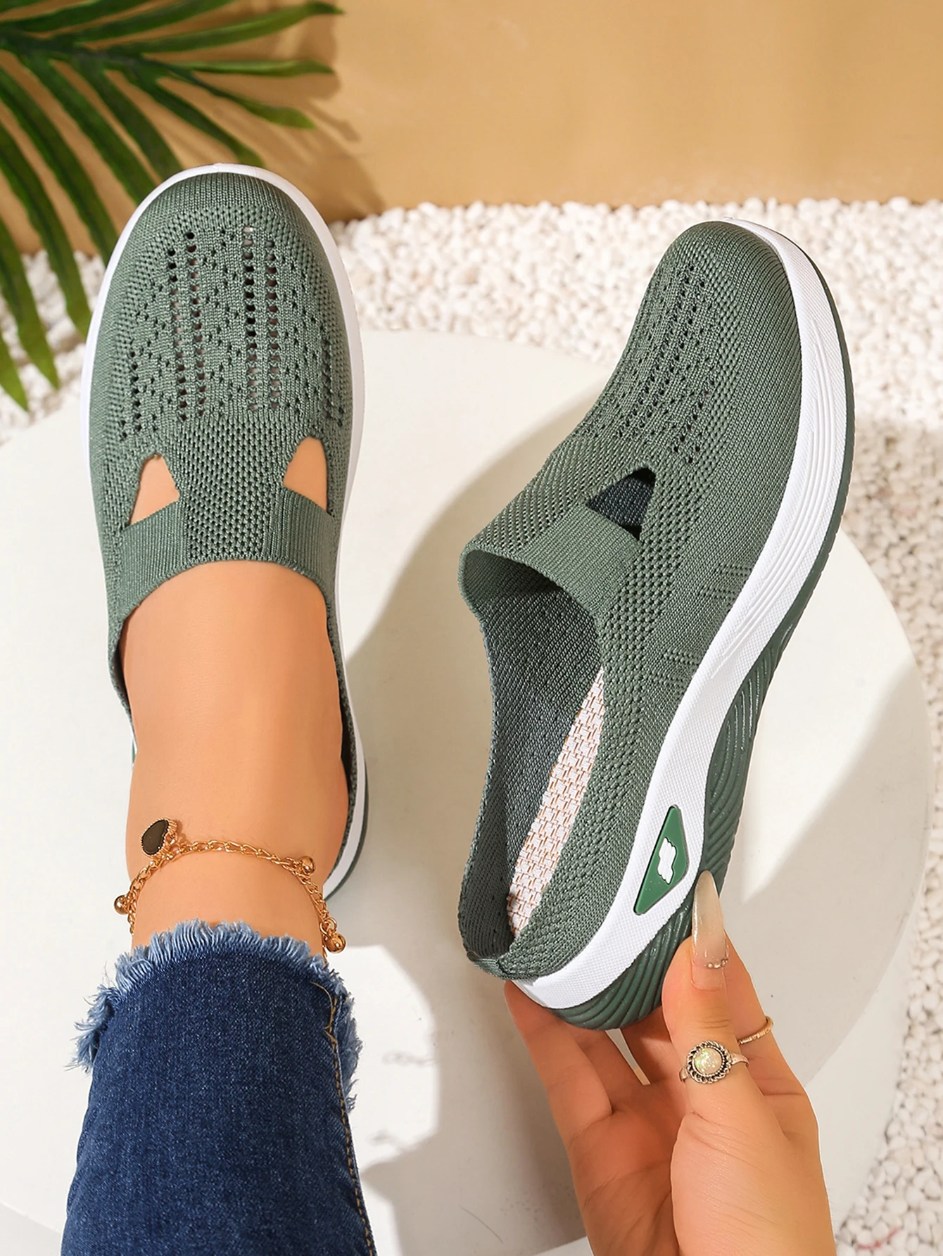 House Mule Slippers with Vent Holes