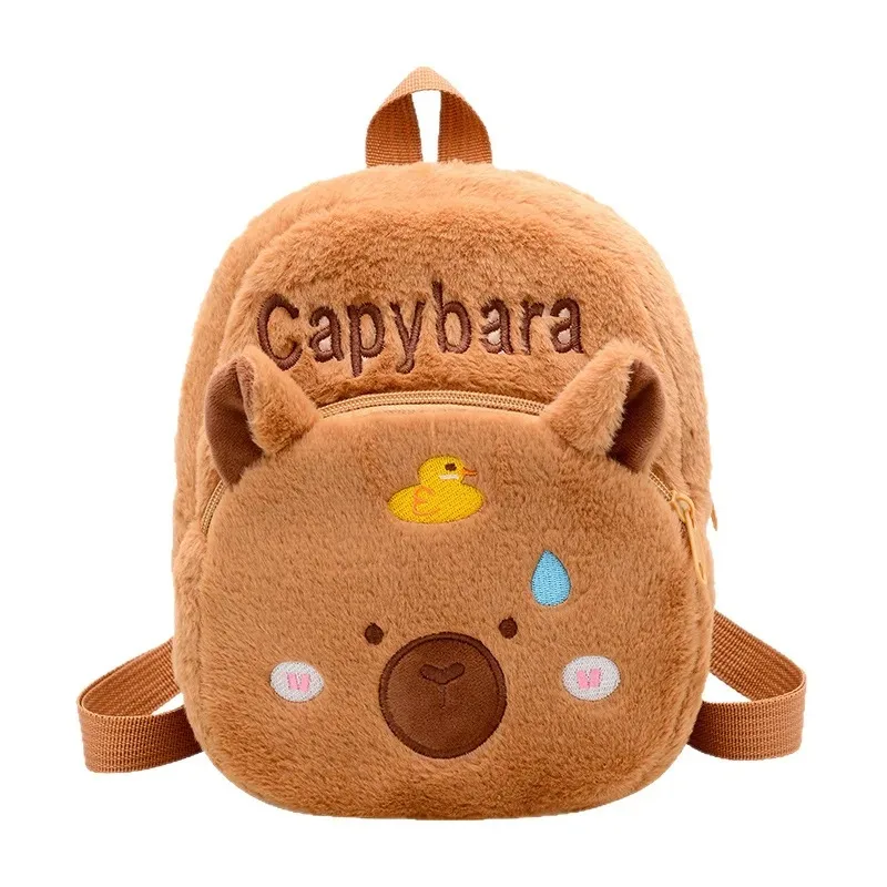 Capybara-Shaped Velvet Bag