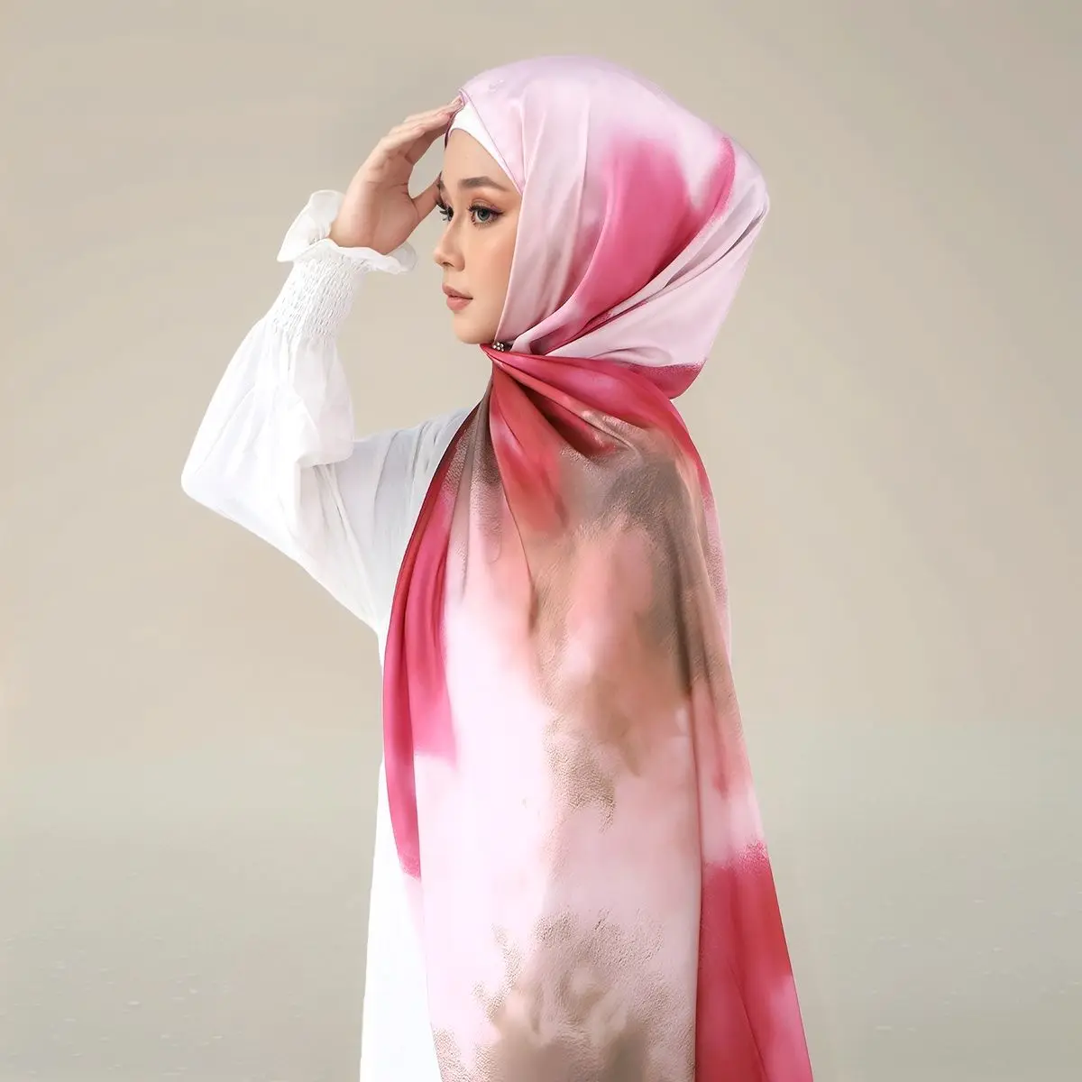 طرحة ساتان طويلة — صورة تفصيلية 30