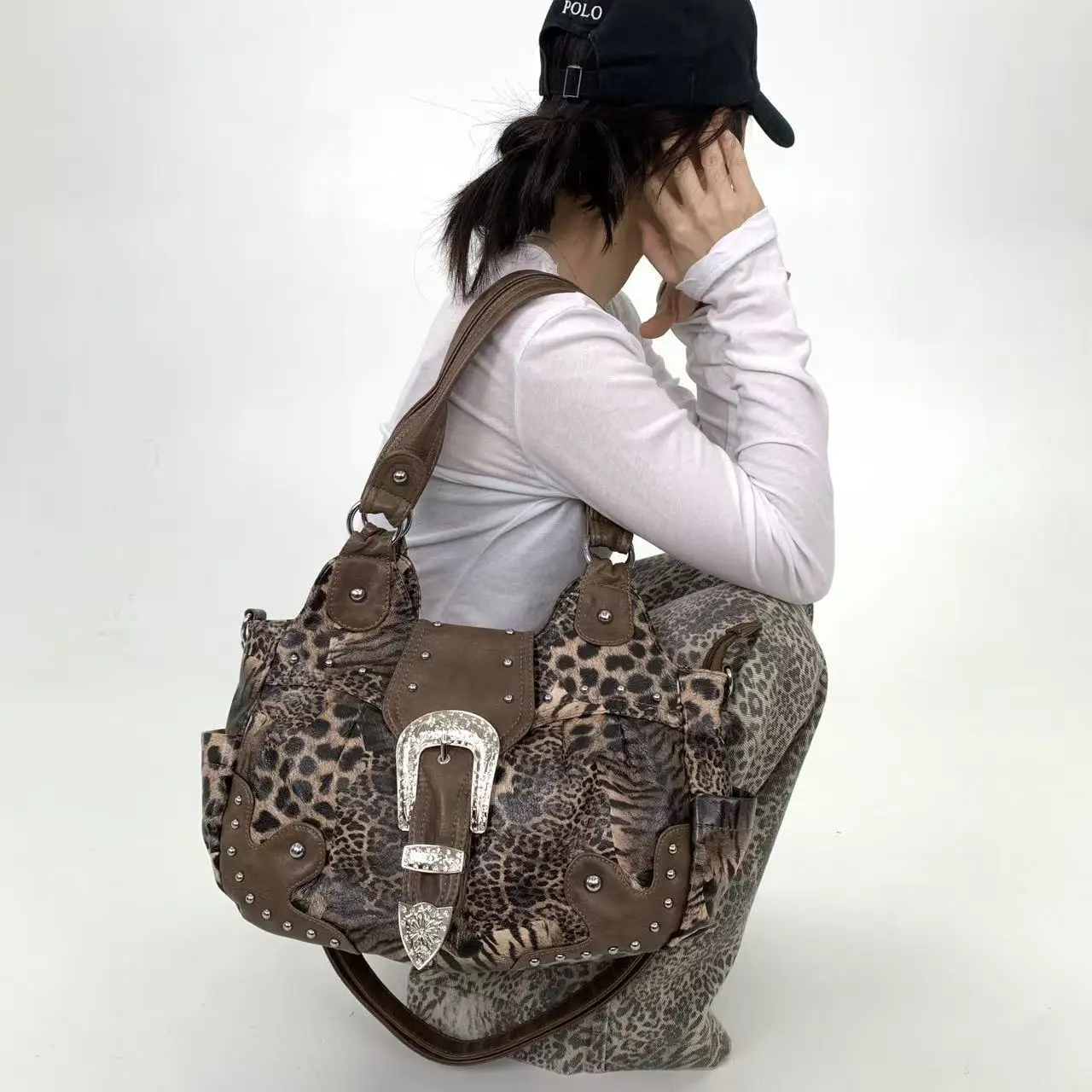 Girls' Y2K Leopard Print Shoulder Bag — Image 15