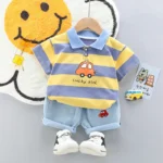 Boys' Polo and Denim Shorts Set — Image 2