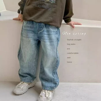 Boys' Retro Spring Straight Jeans