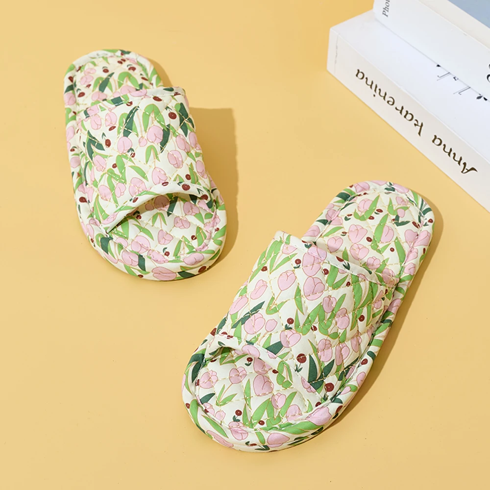 Floral Cotton Summer Slippers