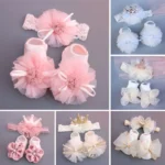 Newborn 2-Piece Lace Headband Set — Image 2