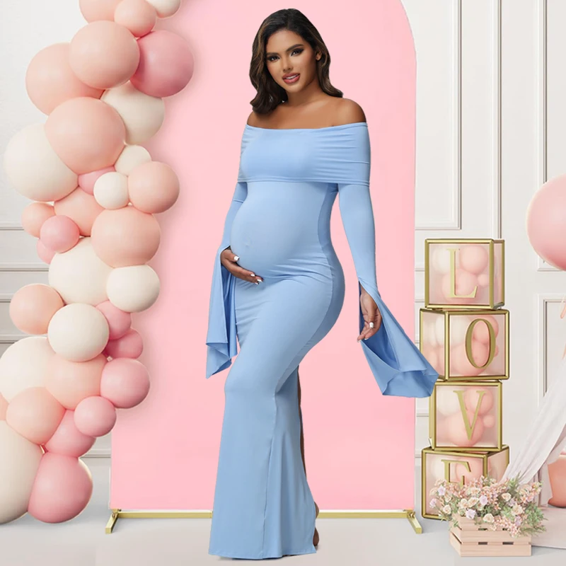 Maternity Off-Shoulder Dress