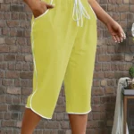 Plus Size Color-Block Cropped Pants — Image 2