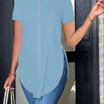 Casual Solid Shirt with Buttons