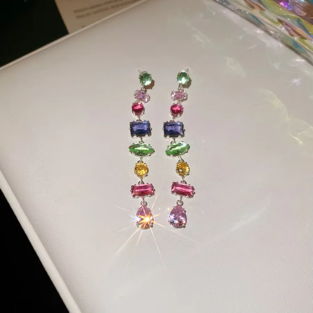 Colorful Zircon Crystal Necklace