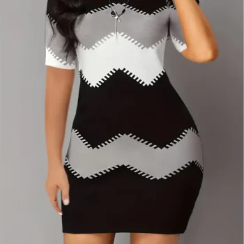 Casual Striped Long Dress