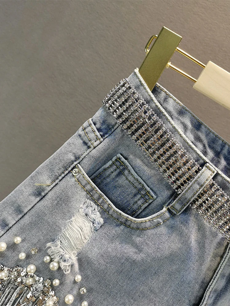 Elegant Summer High-Waisted Shorts with Tassels