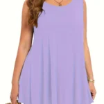 Solid Sleeveless Round Neck Top — Image 2