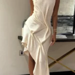تنورة بليسيه طويلة بقصّة غير منتظمة — صورة 2
