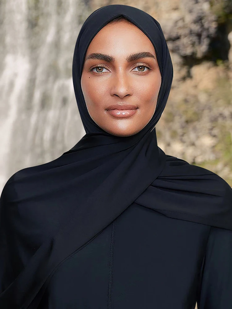 حجاب سباحة جاهز بلون سادة