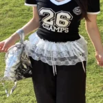 Korean-Style Lace Layered Mini Skirt — Image 2