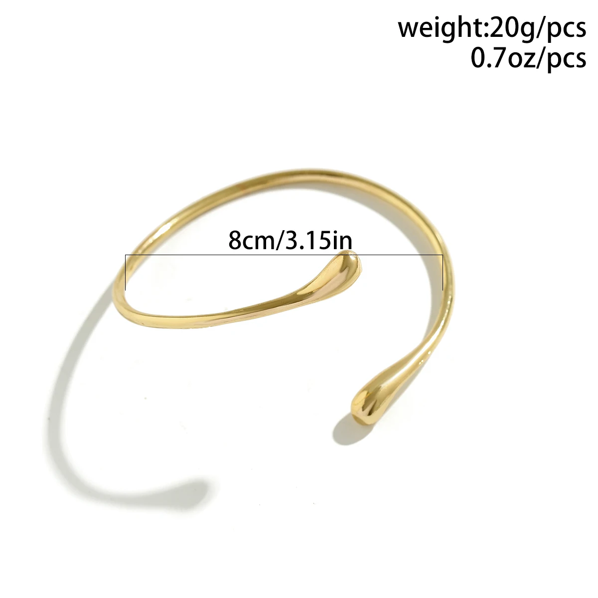 Metal Water Drop Arm Bracelet