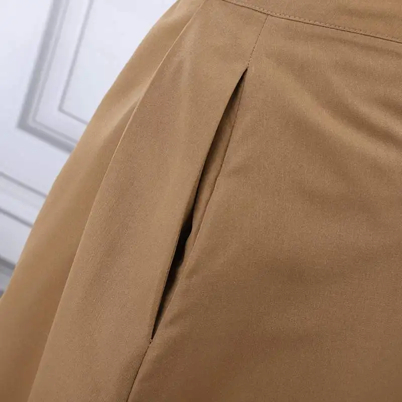 High Waist Pleated Skirt with Wide Swing — Image 26