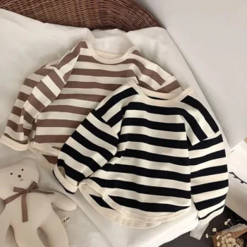 Girls' Long Sleeve Striped T-Shirt