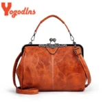 Soft Leather Handbag with Clasp