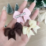 طقم 10 مشابك شعر بفيونكات سادة — صورة 6