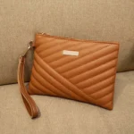 Leather Envelope Bag with Wrist Loop — Image 3