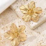 Elegant Flower Clip-On Earrings — Image 2