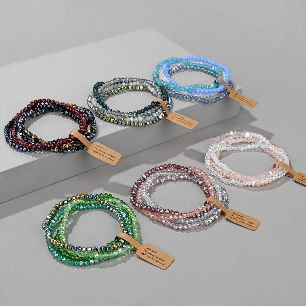 4-Piece Colorful Beaded Bracelet Set