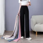 Silky-Feel Wide-Leg Pants