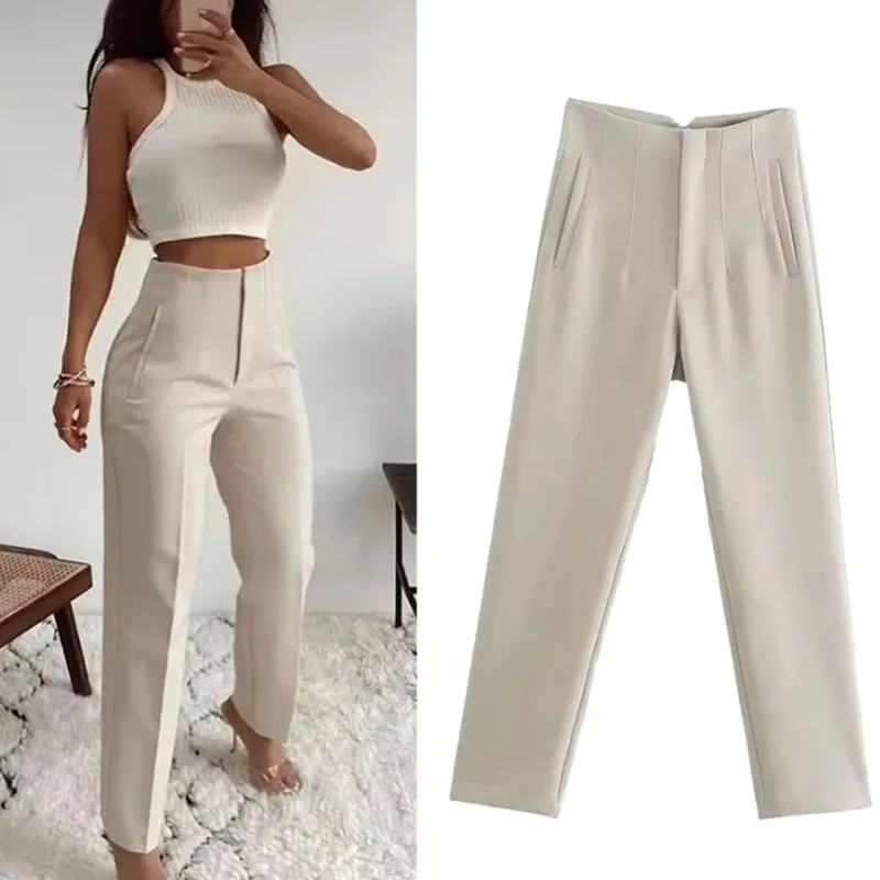 Formal High-Waisted Pants