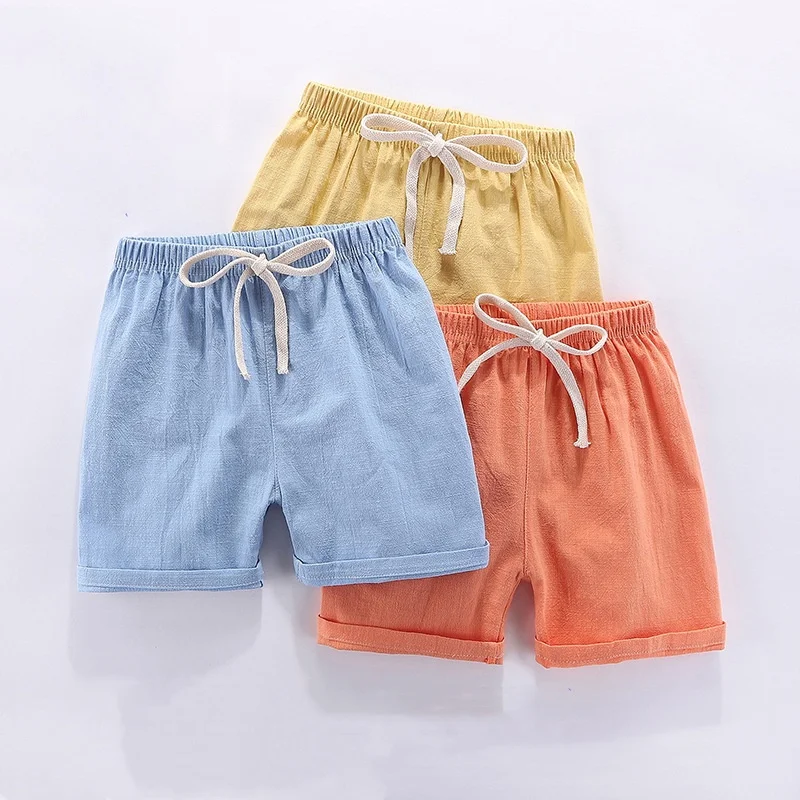 Kids' Cotton and Linen Summer Shorts