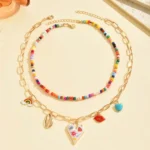 Bohemian Multi-Layer Handmade Beaded Necklace — Image 3