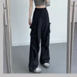 Summer Wide-Leg Cargo Pants with Pockets — Image 2